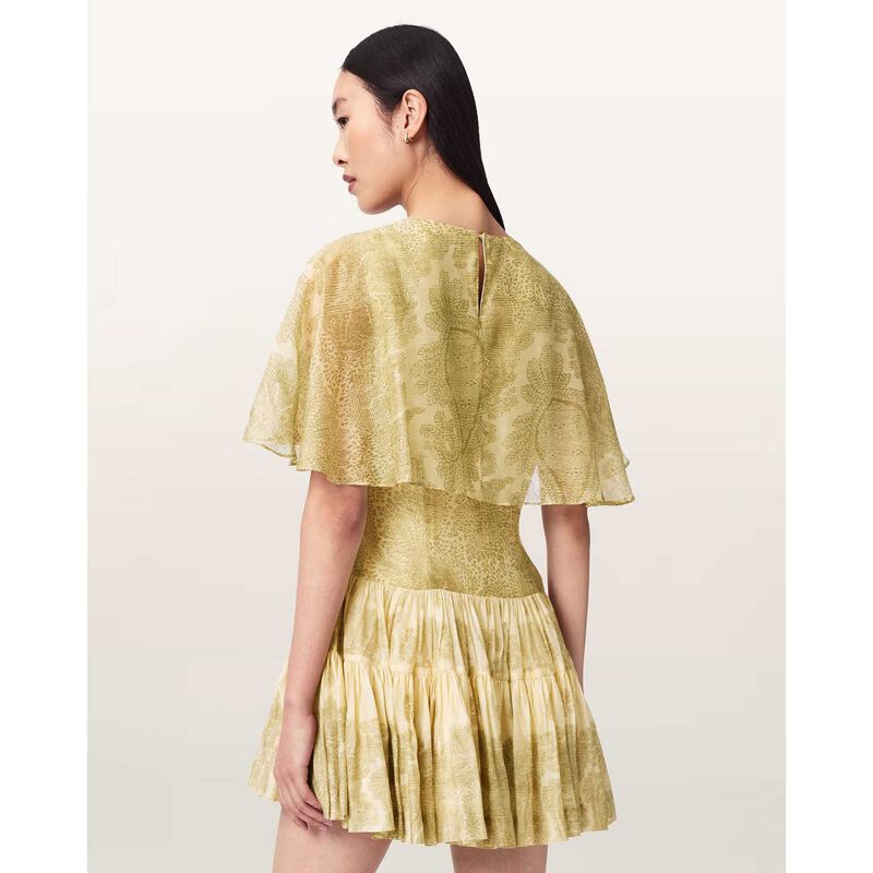 AllSaints Yanna Slim Fit Tiered Mini Dress image number 1